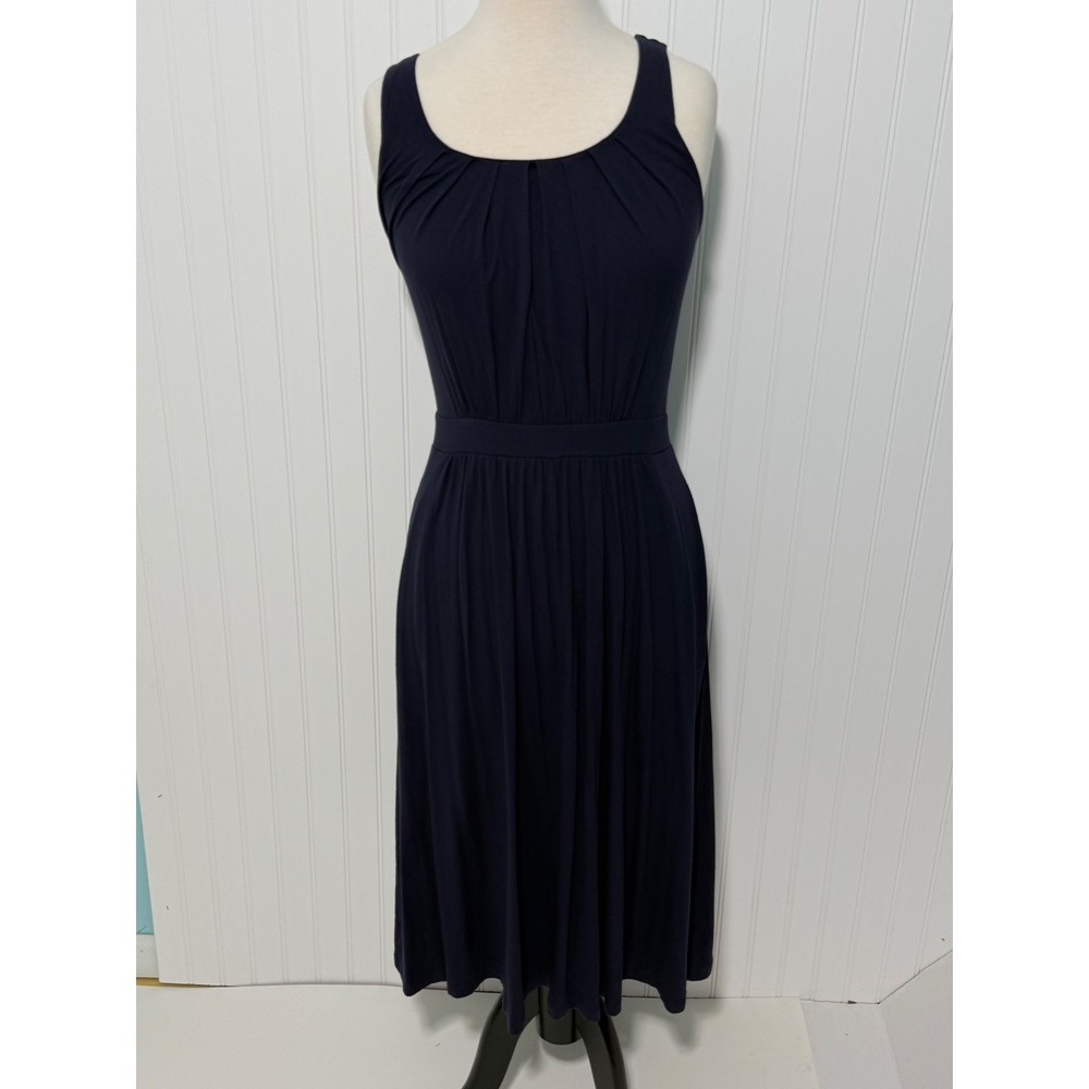 Boden Emmie Jersey‎ Knit Midi Dress Sleeveless Casual Pocket Navy Blue Size 4 - Picture 11 of 11